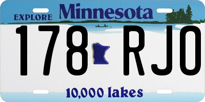MN license plate 178RJO