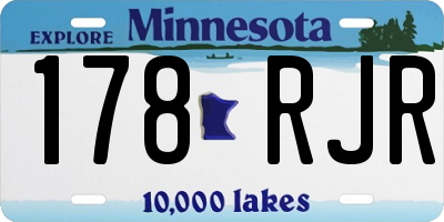 MN license plate 178RJR
