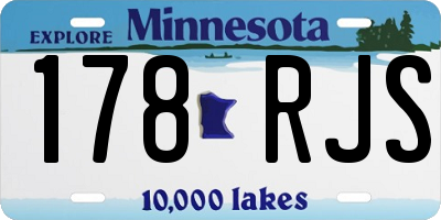 MN license plate 178RJS