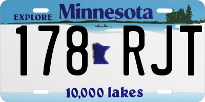 MN license plate 178RJT