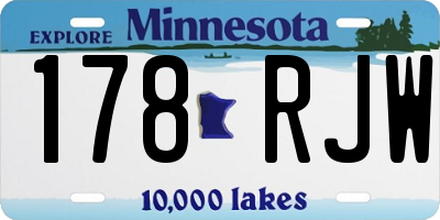 MN license plate 178RJW
