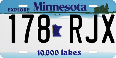 MN license plate 178RJX