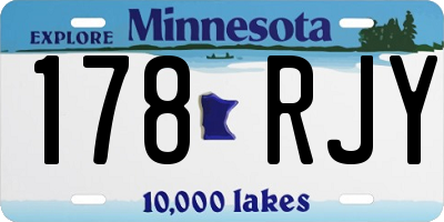 MN license plate 178RJY
