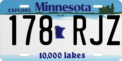 MN license plate 178RJZ