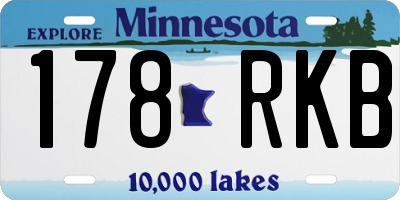 MN license plate 178RKB