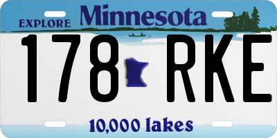 MN license plate 178RKE