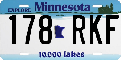 MN license plate 178RKF