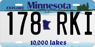 MN license plate 178RKI