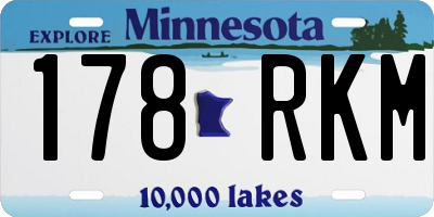 MN license plate 178RKM
