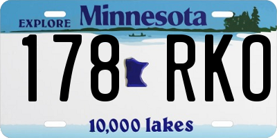 MN license plate 178RKO