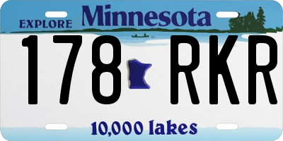 MN license plate 178RKR