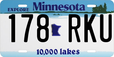 MN license plate 178RKU