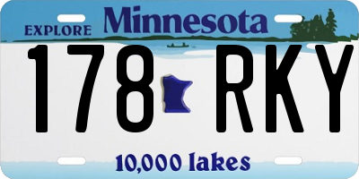 MN license plate 178RKY