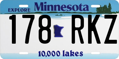 MN license plate 178RKZ