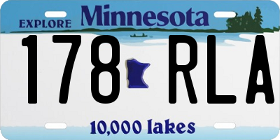MN license plate 178RLA