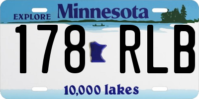 MN license plate 178RLB