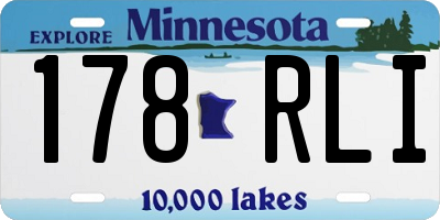 MN license plate 178RLI