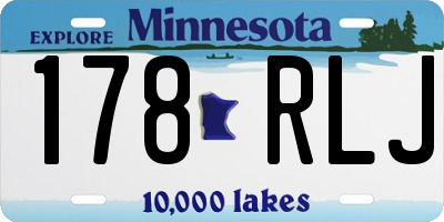 MN license plate 178RLJ