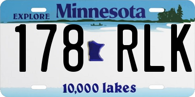 MN license plate 178RLK