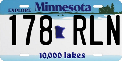 MN license plate 178RLN