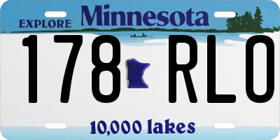 MN license plate 178RLO