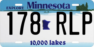 MN license plate 178RLP