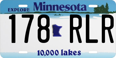 MN license plate 178RLR