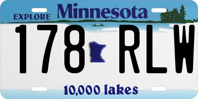 MN license plate 178RLW