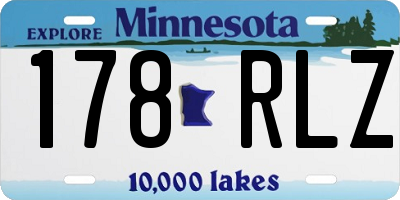 MN license plate 178RLZ
