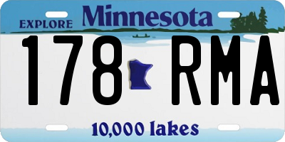 MN license plate 178RMA