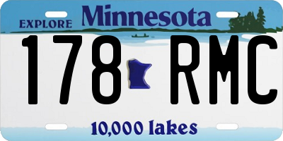 MN license plate 178RMC
