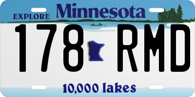 MN license plate 178RMD