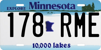 MN license plate 178RME