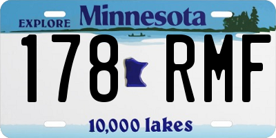 MN license plate 178RMF