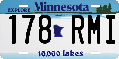 MN license plate 178RMI