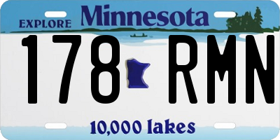 MN license plate 178RMN