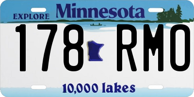 MN license plate 178RMO