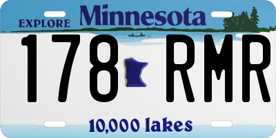 MN license plate 178RMR