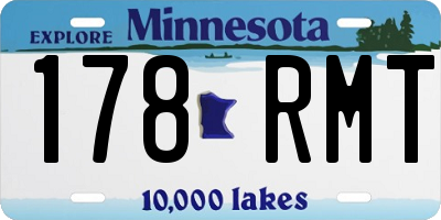 MN license plate 178RMT