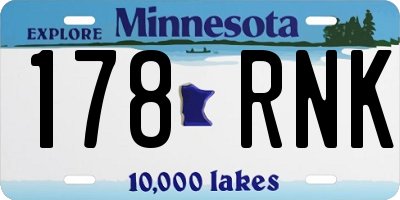 MN license plate 178RNK
