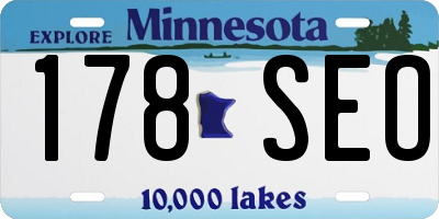 MN license plate 178SEO