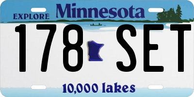 MN license plate 178SET