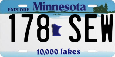 MN license plate 178SEW