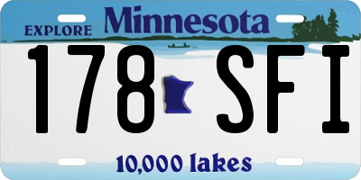 MN license plate 178SFI