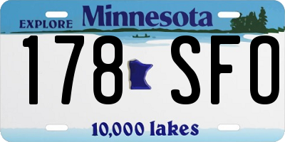 MN license plate 178SFO