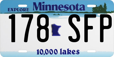 MN license plate 178SFP