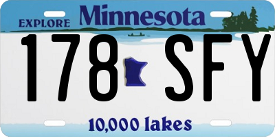 MN license plate 178SFY