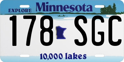 MN license plate 178SGC