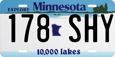 MN license plate 178SHY