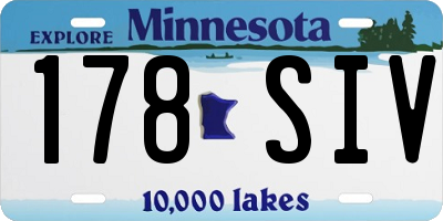 MN license plate 178SIV